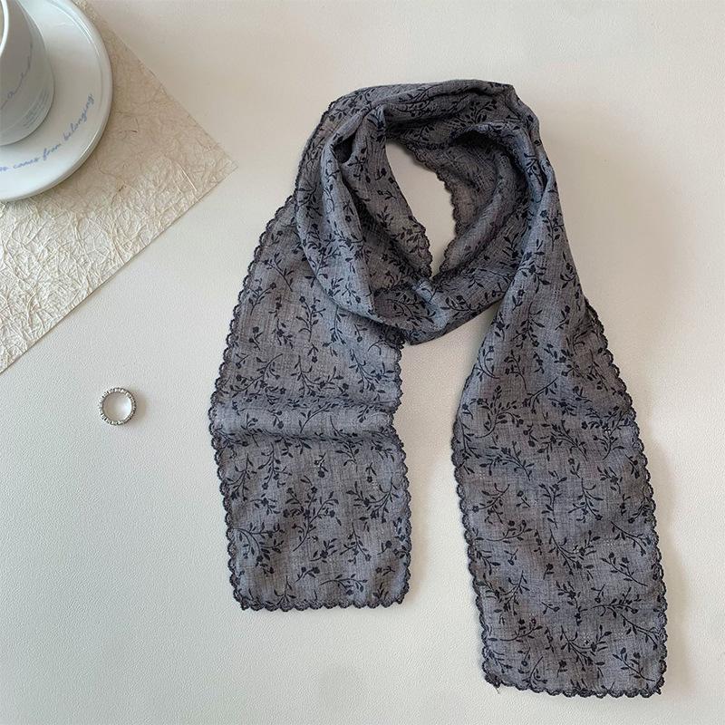 Early Spring Hot Selling New Slim Scarf High-end Versatile Retro Long Strip Neck Protection Multifunctional Fashionable Decoration