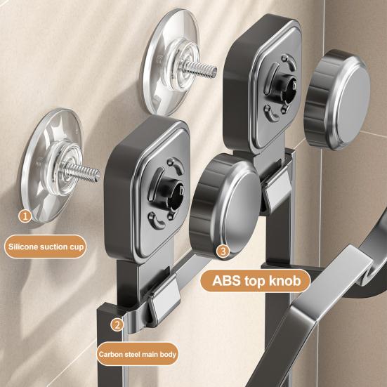 Настенный держатель для крышек от кастрюль на присосках, кухонный органайзер для крышек от кастрюль, стойка для хранения крышек от сковородок со съемным поддоном для сбора капель для разделочной доски