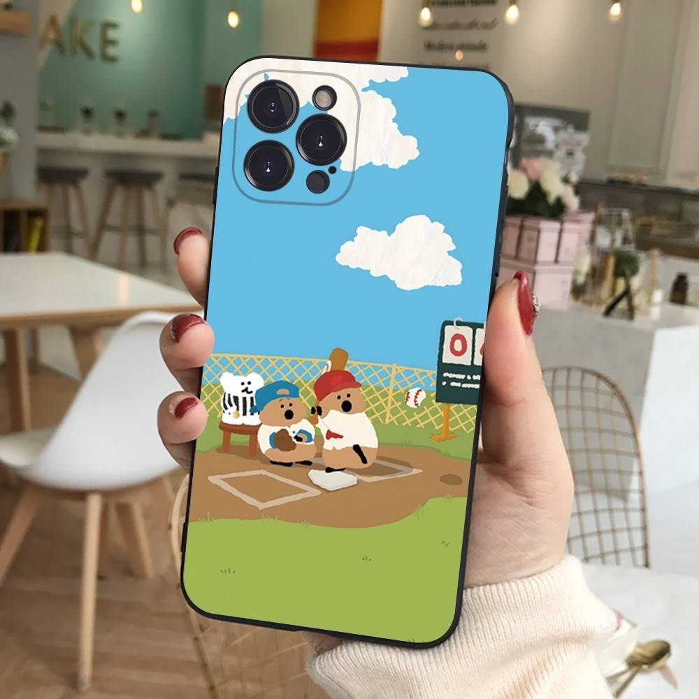 Cute Bear Quokkas Magsafe For IPhone 17 16 15 14 13 12 11 Pro Max Plus Shockproof Black Soft Phone Cover