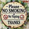 Курение и вейпинг запрещены Ретро Металлическая настенная табличка