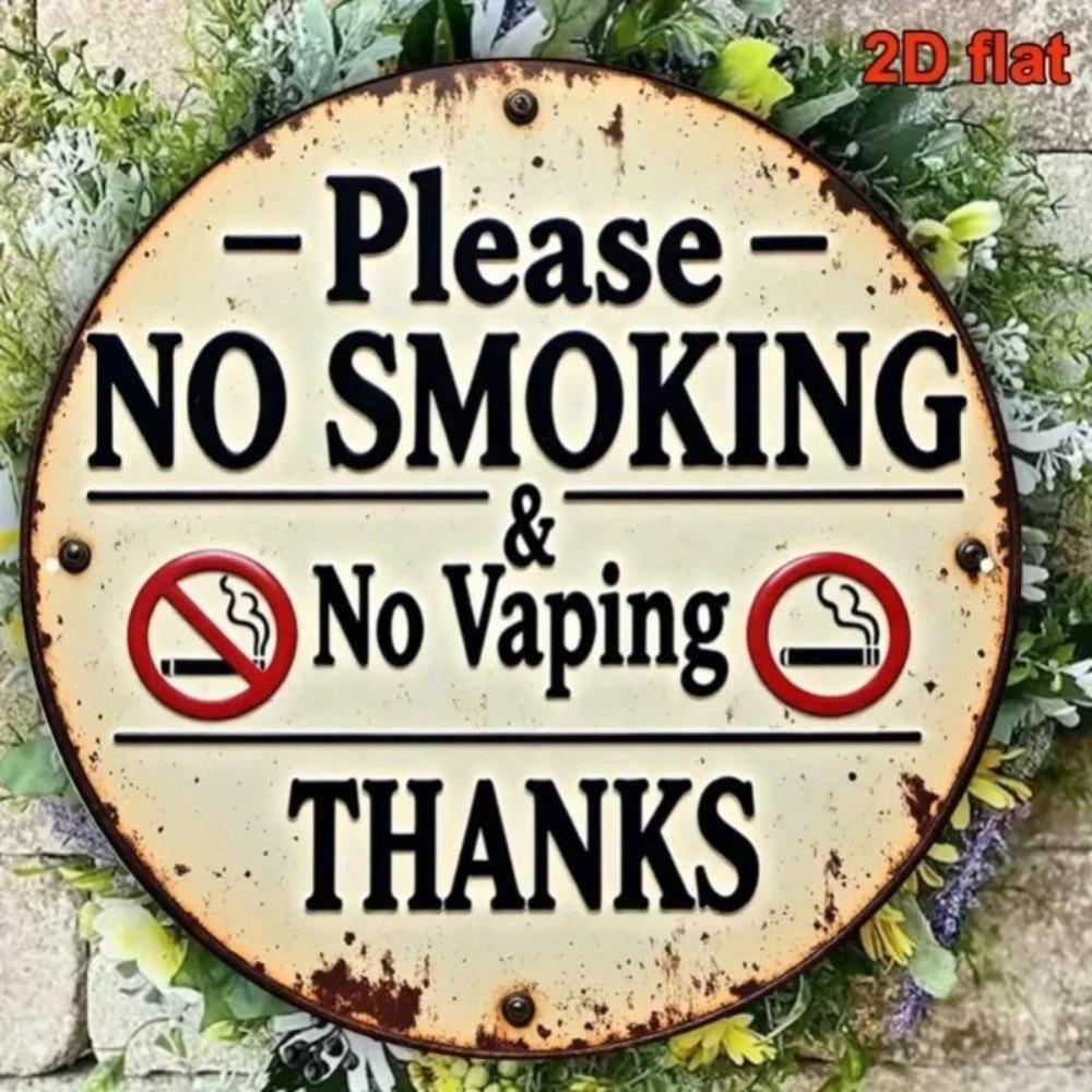 Курение и вейпинг запрещены Ретро Металлическая настенная табличка
