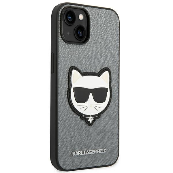 Чехол для iPhone 14 Plus Karl Lagerfeld Hardcase Saffiano Серебристый