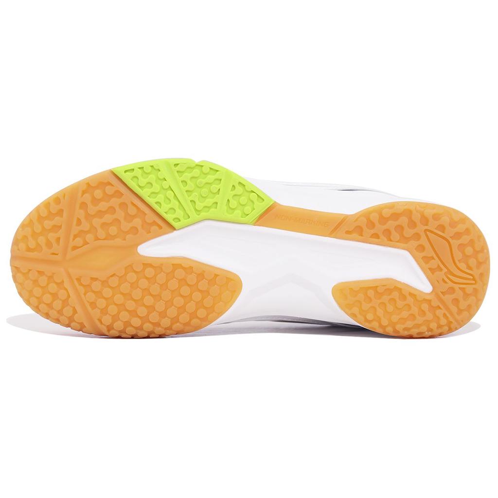 Кроссовки для бадминтона Li Ning Rubber Non-Slip, износостойкие, унисекс, цвет белый, черный, флуоресцентно-зеленый AYTT039-1