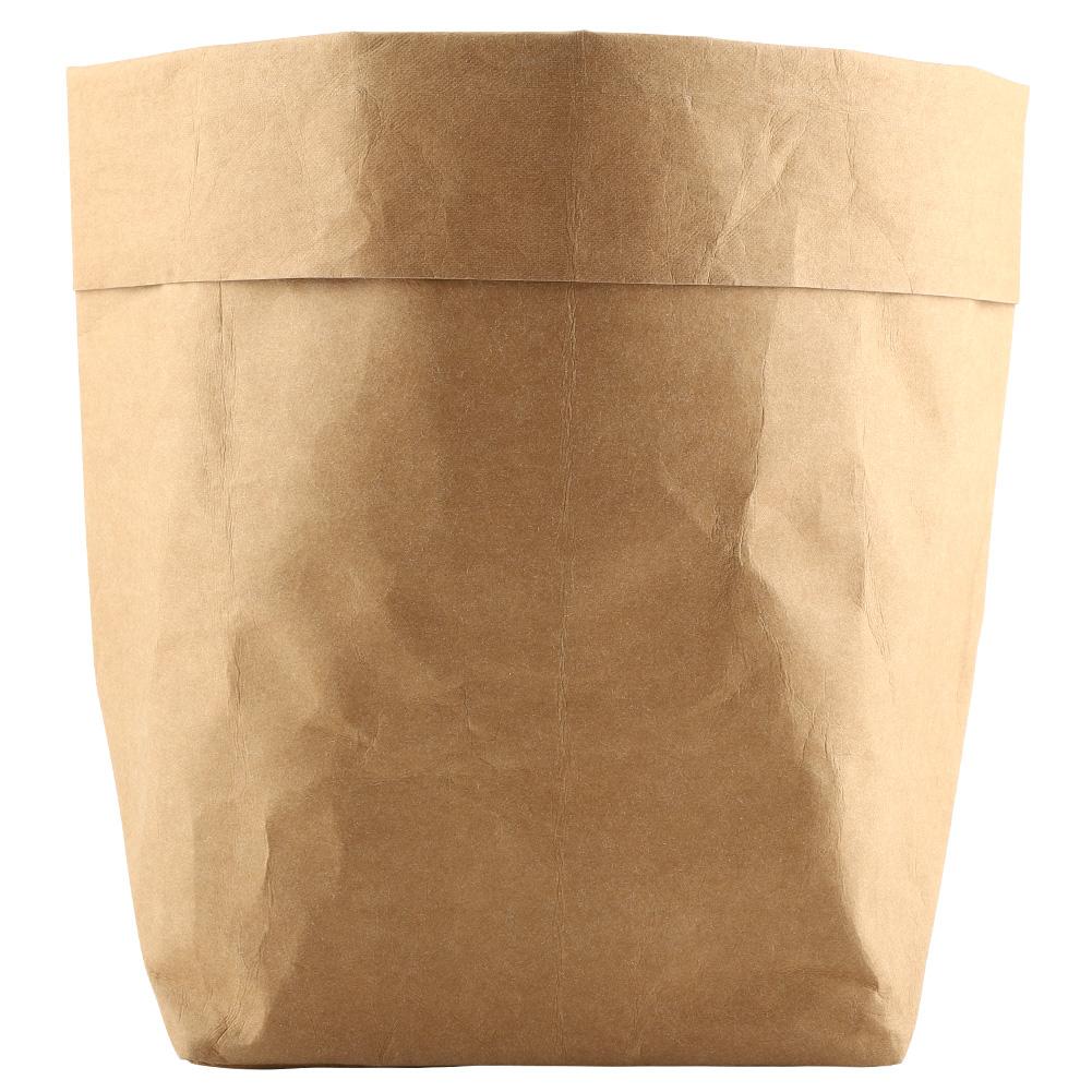 Kraft Paper Bag Flower Plant Pot Cover Container Multi functional Storage Pouch (25*25*40cm)