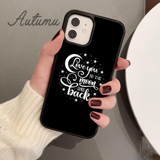 Чехол для телефона «Я люблю тебя до Луны и обратно» для iPhone 11 12 13 14 Pro Max mini XR XS SE 2020 7 8 Plus Galaxy S21 S22