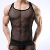 Men's Ultra-Thin Transparent Mesh Stretch Tight Sleeveless Shaping Vest