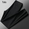 Мужские эластичные брюки Yalu из молочного шелка в стиле business casual