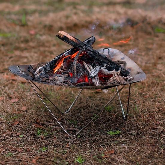 Дровяная яма для костра Высокая прочность Жаростойкий Не легко деформируется Съемная дровяная чаша с сумкой для хранения Принадлежности для кемпинга