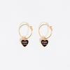 BIMBA Y LOLA BIMBA Y LOLA Heart Logo Hoop Earrings B255AIW002BKF