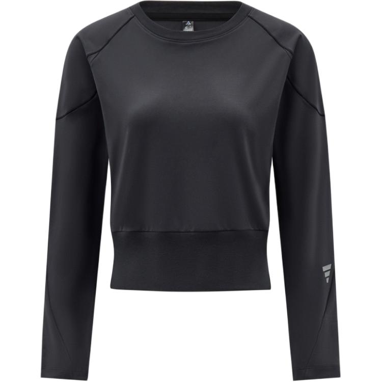 Adidas FOS Sweatshirts Women's Black Crew Neck Moderate LI1401