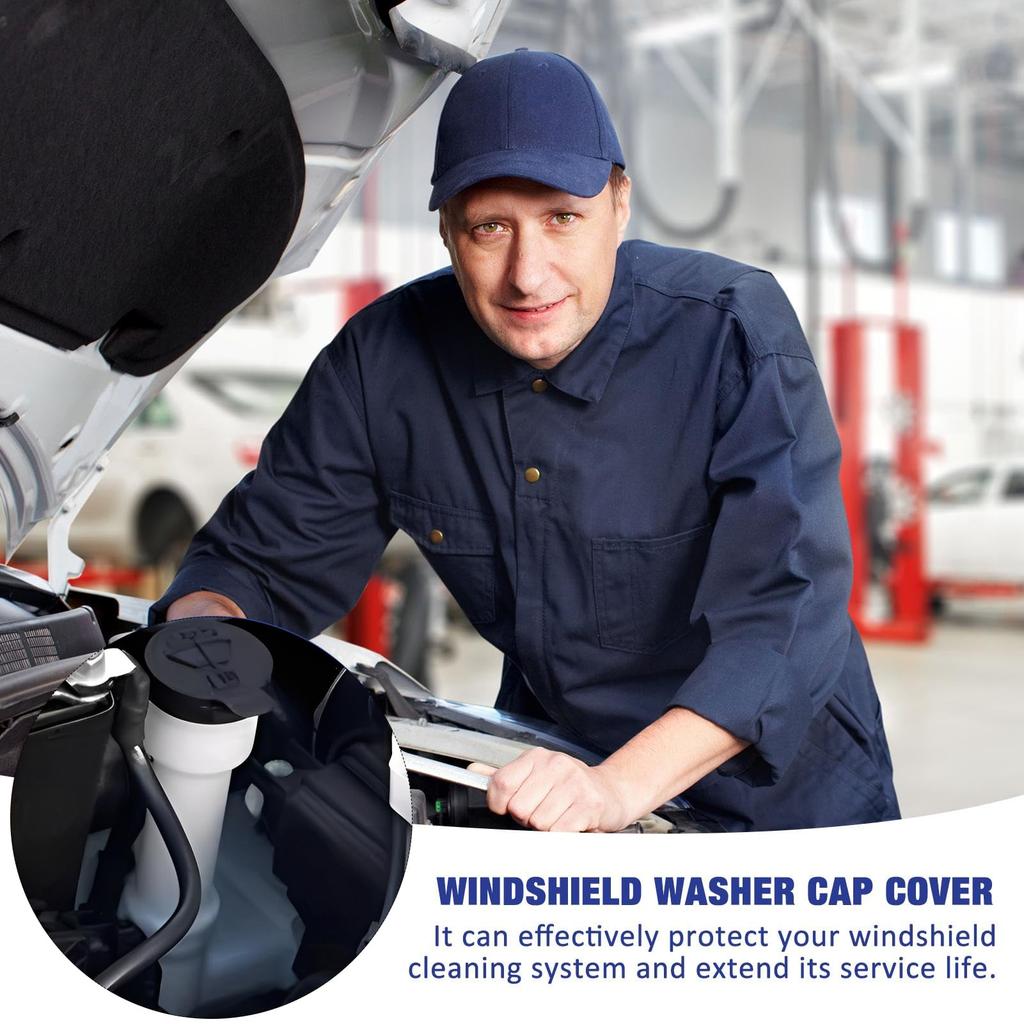 Washer Fluid Cap, Windshield Washer Fluid Tank Lid - Maintenance Vehicle Windshield Tank Bottle