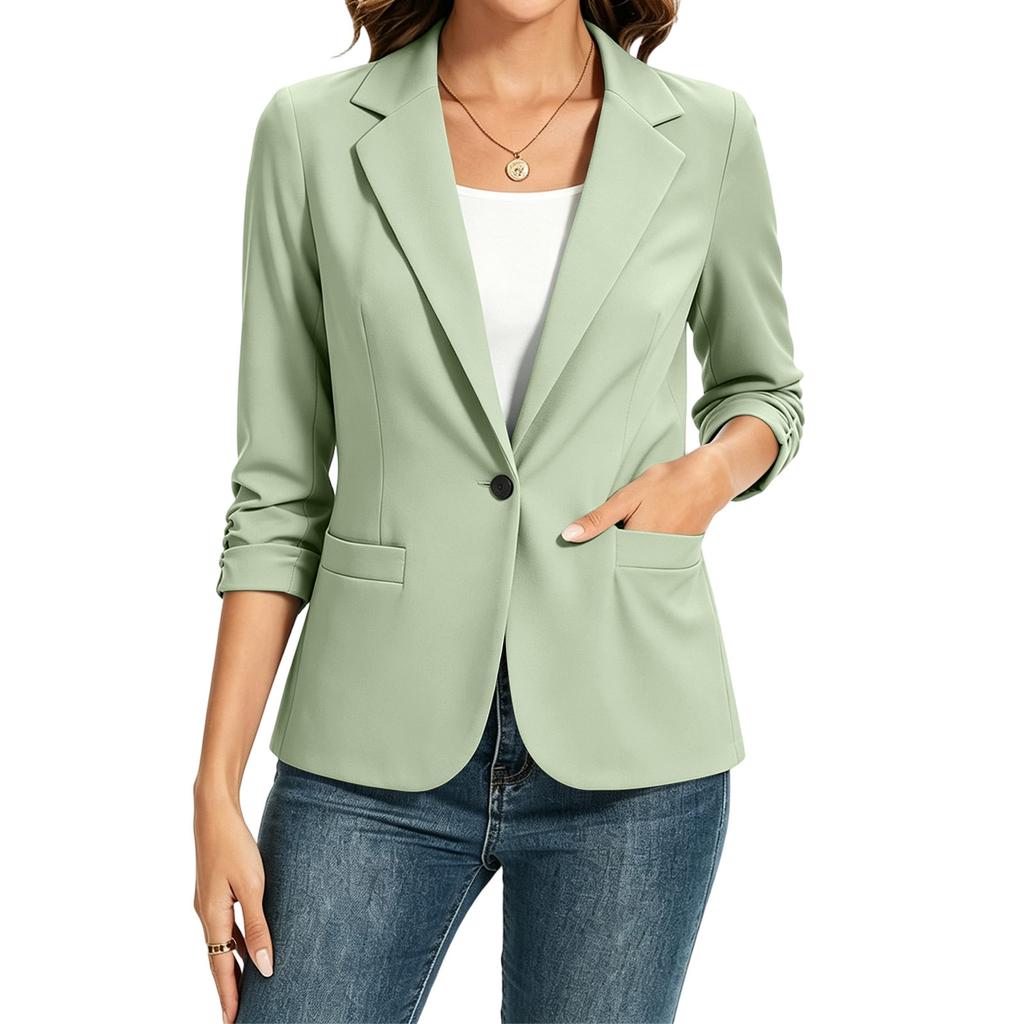 Женская цветная приталенная куртка для стиля business casual
