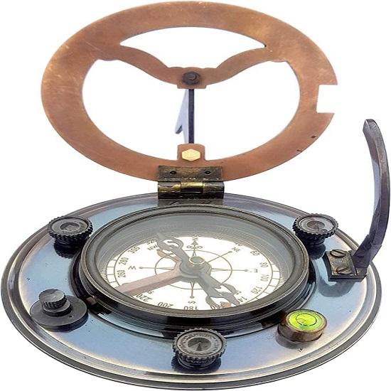 Морские латунные солнечные часы-компас Gilbert Sons Sundial Clock Home Decor Gifts