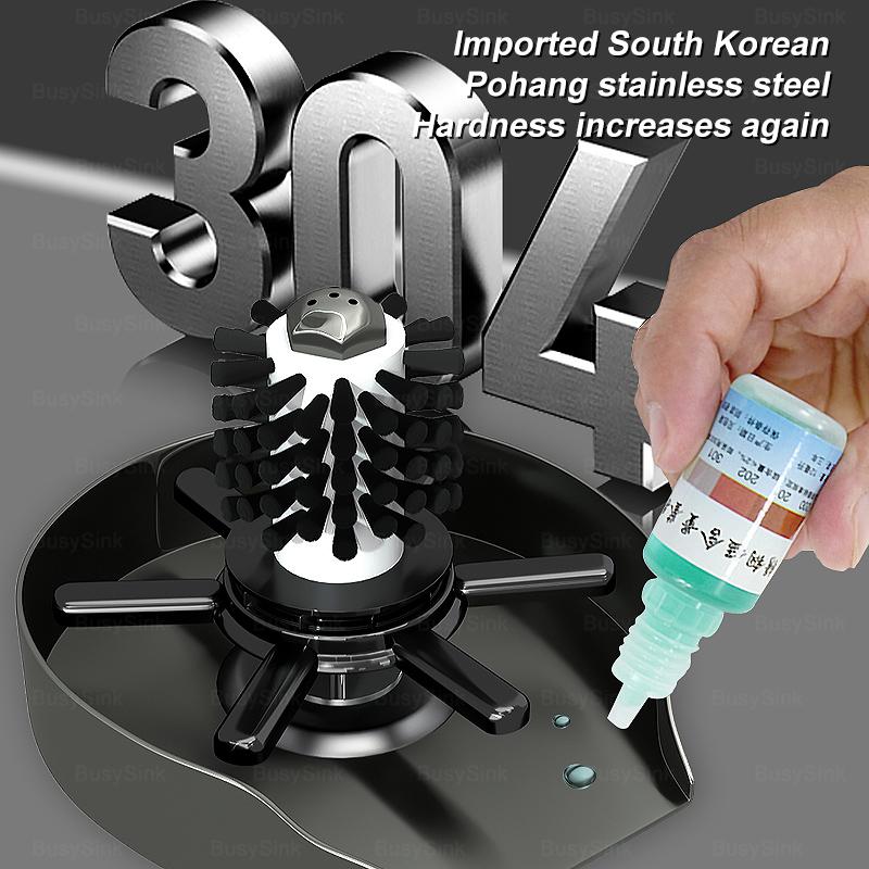 Стеклоочиститель для кухонных моек Чашки для мытья кухонные принадлежности Серебряная щетка из нержавеющей стали Инструменты для чистки