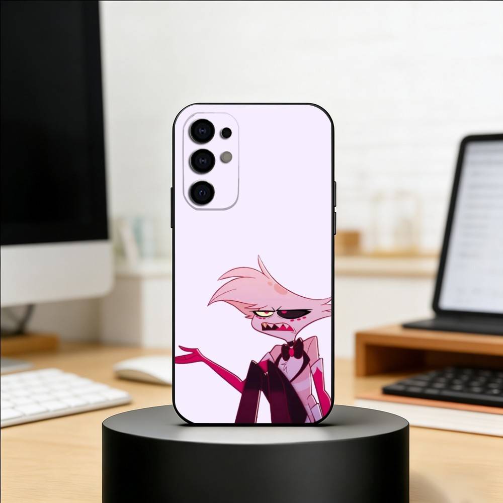 H-Hazbin H-Hotel Ангел Пыль Чехол для Телефона Для Samsung S25,S24,S21,S22,S23,S30,Ultra,S20,Plus,Fe,Lite,Note,10,Черный Чехол