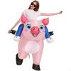 Inflatable Ride On Pig Costume with Blower Versatile for Carnival Blow Up Outfit