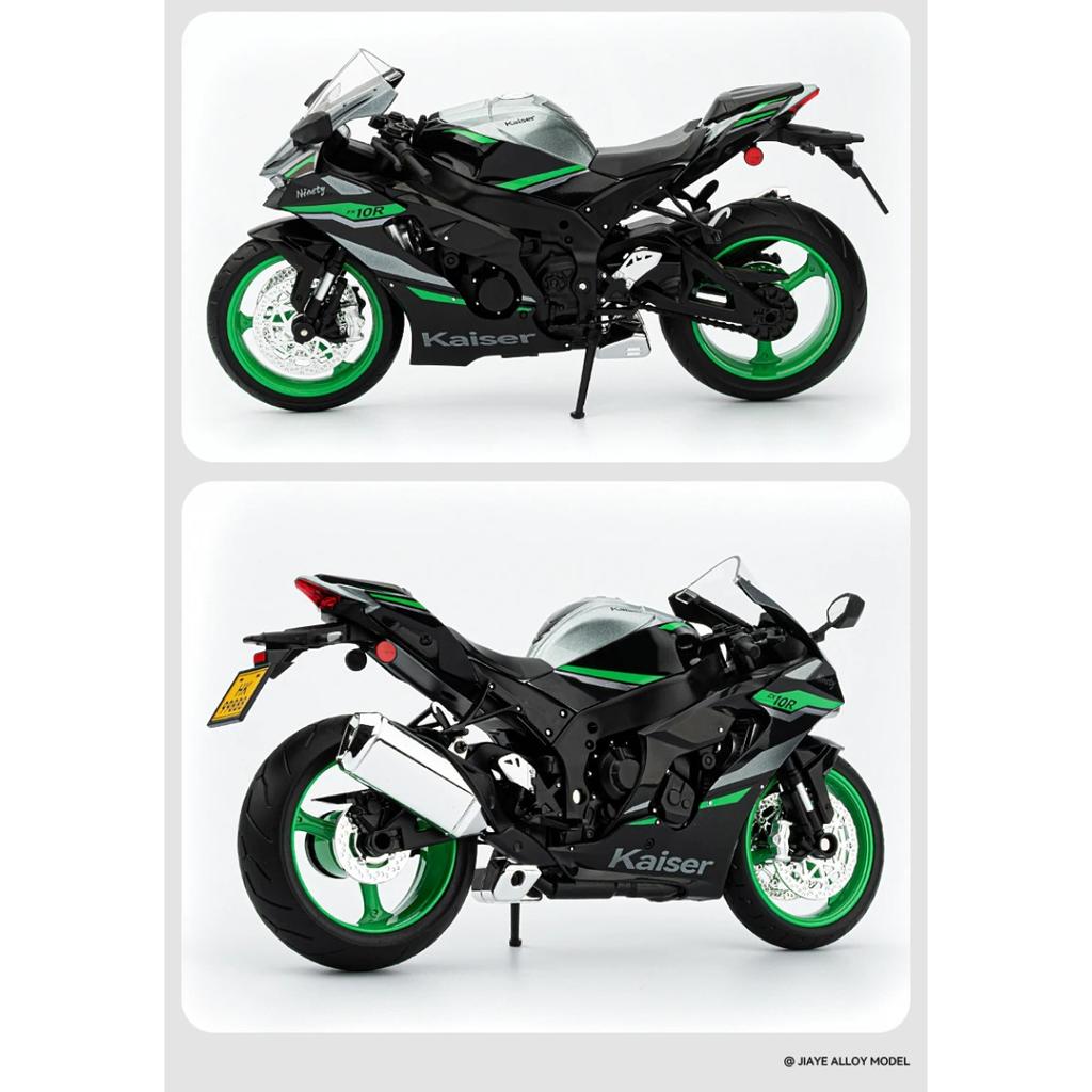 1/9 Kawasaki Ninja ZX-10R High Performance Superbike Alloy Metal Diecast Model Motorcycle Sound & Light High Simulation Collect
