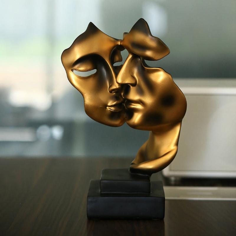 Любовник ручной работы абстрактная художественная фигурка песчаная статуэтка поделки для свадьбы X3UC