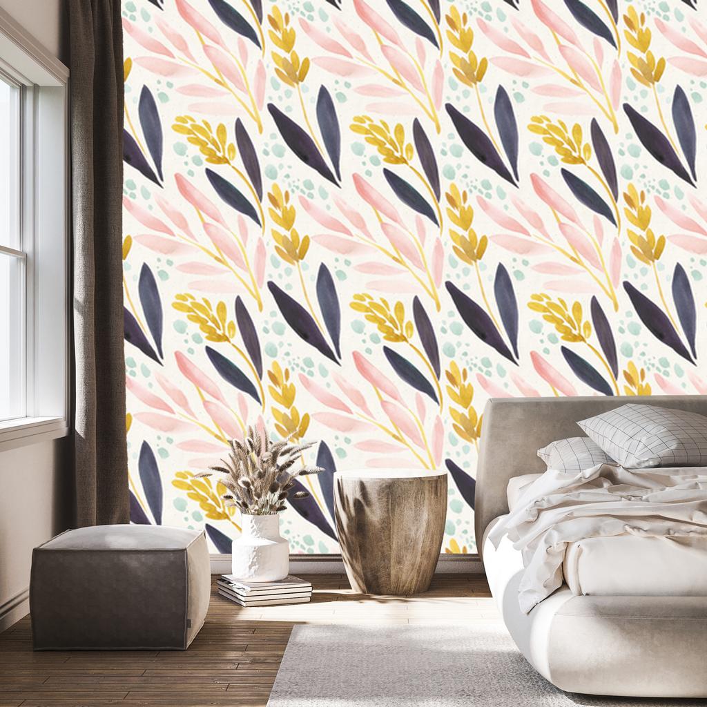 Nature wallpaper in retro style for living room and bedroom 50x1000