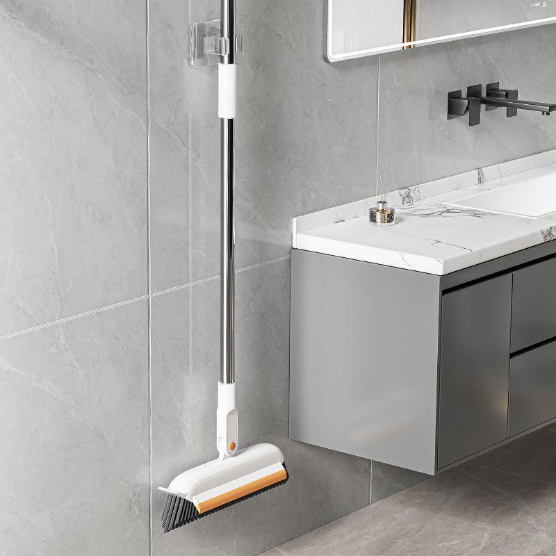 Corner Crevices Cleaning Long Handle Stiff Bristle Triangle Floor Brush Bathroom Wiper No Dead Corner Floor Cleaning Brush Scraper