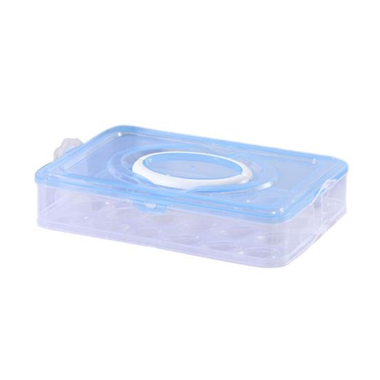 Ящик для хранения яиц, прозрачный, 24 сетки, большая вместимость, пылезащитный, с крышкой и ручкой, штабелируемый кухонный холодильник, лоток для яиц, контейнер для хранения яиц, держатель для яиц