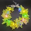 Women Girls Christmas Party Decoration Glowing LED Wreath Halloween Crown Flower Light Up Headband