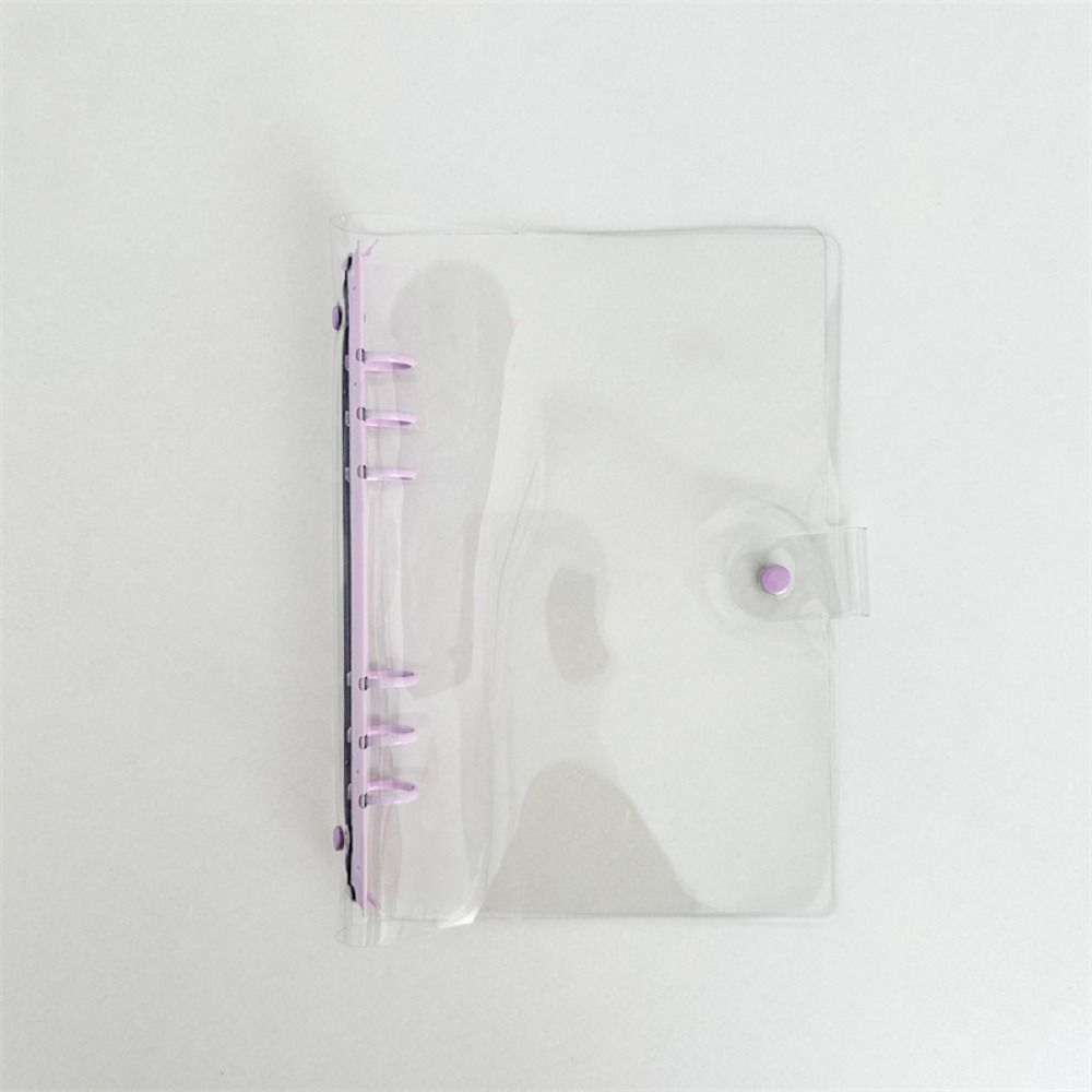 Прозрачный А5 Биндер ПВХ и Металл Держатель для фотокарточек Красивая Обложка для блокнота на кольцах Дневник