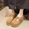 New Popular Retro Mary Jane Women's Summer Versatile Niche Korean Slope Heel Lazy Shoes Thick Sole Heightening Casual