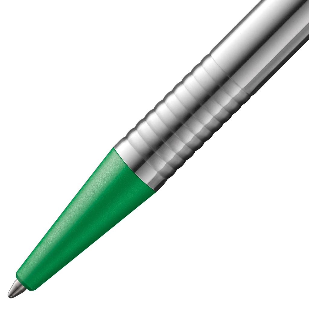 Lamy Шариковая ручка с логотипом, матово-зеленая, из нержавеющей стали, со средним стержнем, с черными чернилами