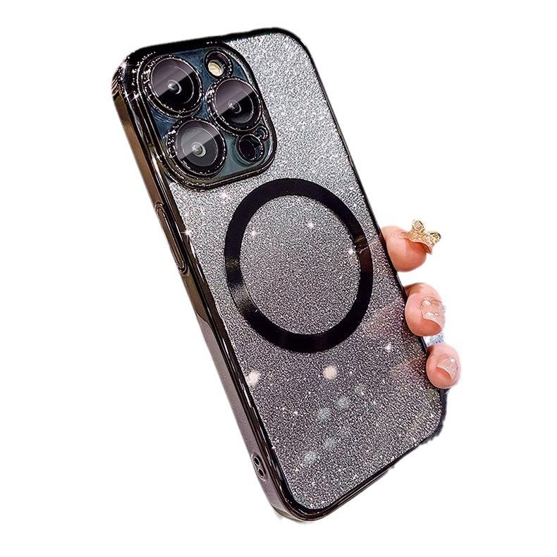 Новый гальванизированный магнитный чехол для IPhone15Promax, 14 Apple 16 Защитный чехол, 13 Градиентный блеск