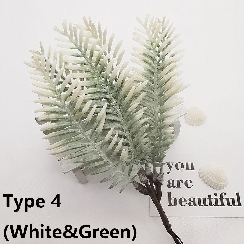 6PCS/Bundle DIY Home Decor Xmas Ornament Simulation Plants Faux Grass Pine Artificial Flowers