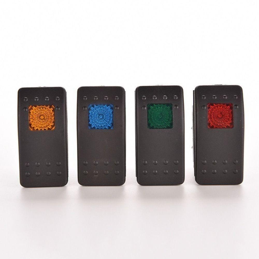 DPST Boat Rocker Switch 12V 20A Waterproof Rocker Switch Lamp Toggle Switch Button For Truck