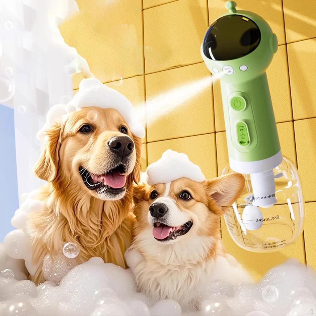 Electric Dog Shampoo Dispenser Sprayer Foaming Soap Foamer for Cat