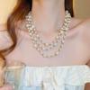 NK-263 Multi-layer Handmade Glass Pearl Necklace - Women's Autumn & Winter Accessory