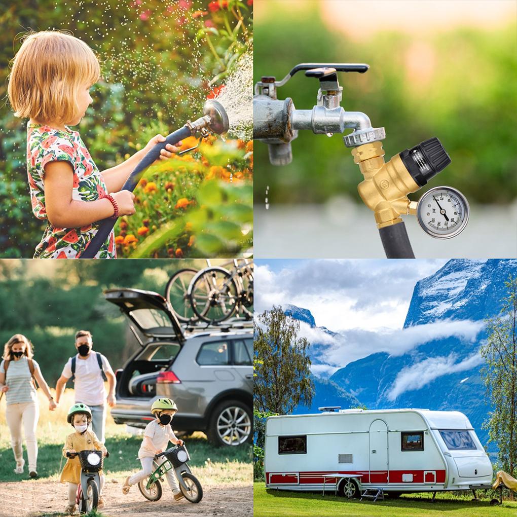 Handle Adjustable RV Water Pressure Regulator Valve Water Pressure Reducer Water Pressure Regulator