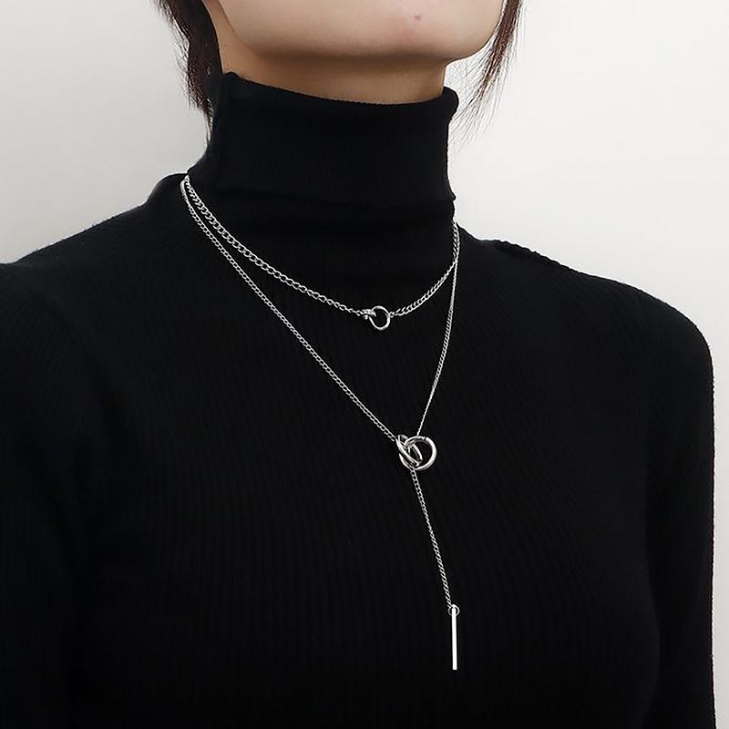 Винтажное двойное круглое многослойное ожерелье с подвесками, женские украшения, многослойные аксессуары для девочек, подарки, подвеска в богемном стиле