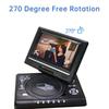 7.8-inch 270 Degree DVD Player Portable Intelligent Power-off Memory Function EVD Video Player Rotating Widescreen CD Player