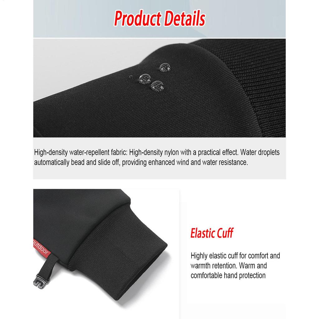 1 пара USB-перчаток с подогревом, сенсорные, зимние, термогрелки, перчатки для холодной погоды, водонепроницаемые, для мотоцикла, велосипеда, велоспорта