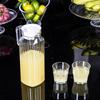 1.1L Acrylic PC Cold Water Jug Large Capacity Household Water Jug Striped Plastic Juice Jug Transparent Water Jug for Cold Water