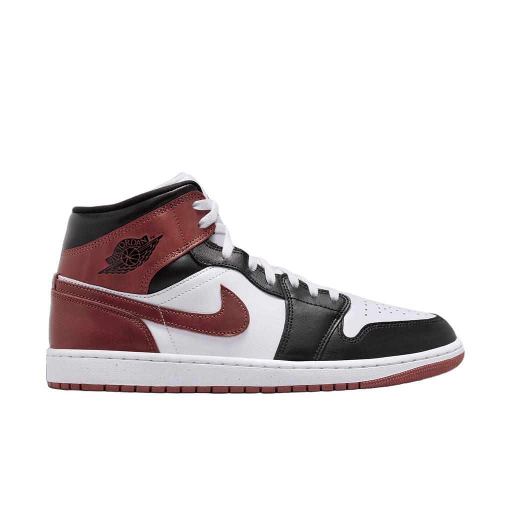 Кроссовки Air Jordan 1 Mid SE Dark Pony Unisex красные белые черные HF3216-102