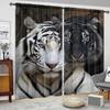 Шторы с принтом тигра для домашнего декора - Карниз для окон с карнизом для спальни, кухни, гостиной