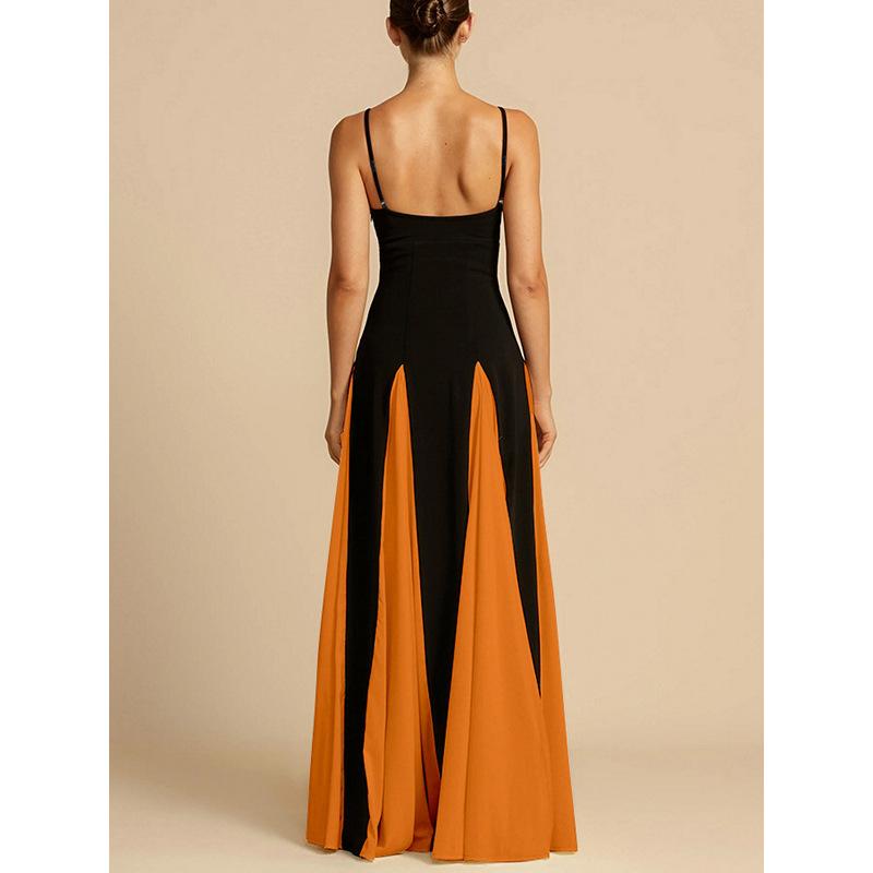 Элегантная мода модный ночной клуб с открытыми плечами сшитый большой юбкой слинг платье женские вечерние платья