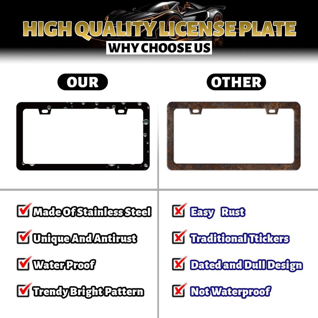 Рамка для номерного знака с колибри, цвет вишневого цвета, с цветами, держатель для номерного знака, цветная рамка для номерного знака для украшения автомобиля, птица из нержавеющей стали, для автомобиля