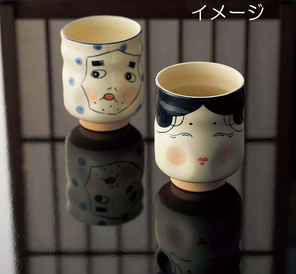 Mino Ware Sushi Hyottoko W20261 Teacup, Design,