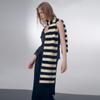 Original Niche Color Scheme Imitation Classic Striped Knitted Wool Muffler for Women Autumn Winter Soft Warm Scarf Female Shawl