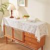 Французская пасторальная романтическая кружевная ажурная скатерть для обеденного стола, длинная накидка-полотенце для комода/тумбы, бахрома, настольная дорожка