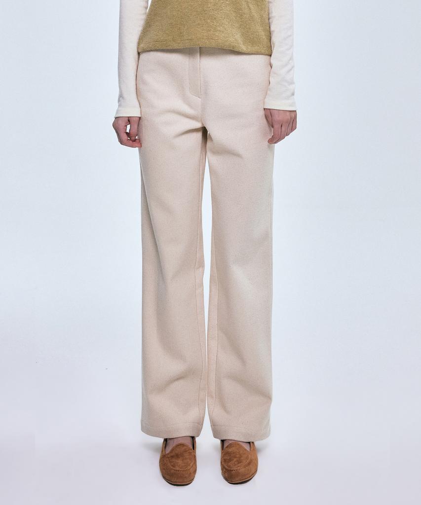FOVERE Basic Fleece-Lined Pants Ivory