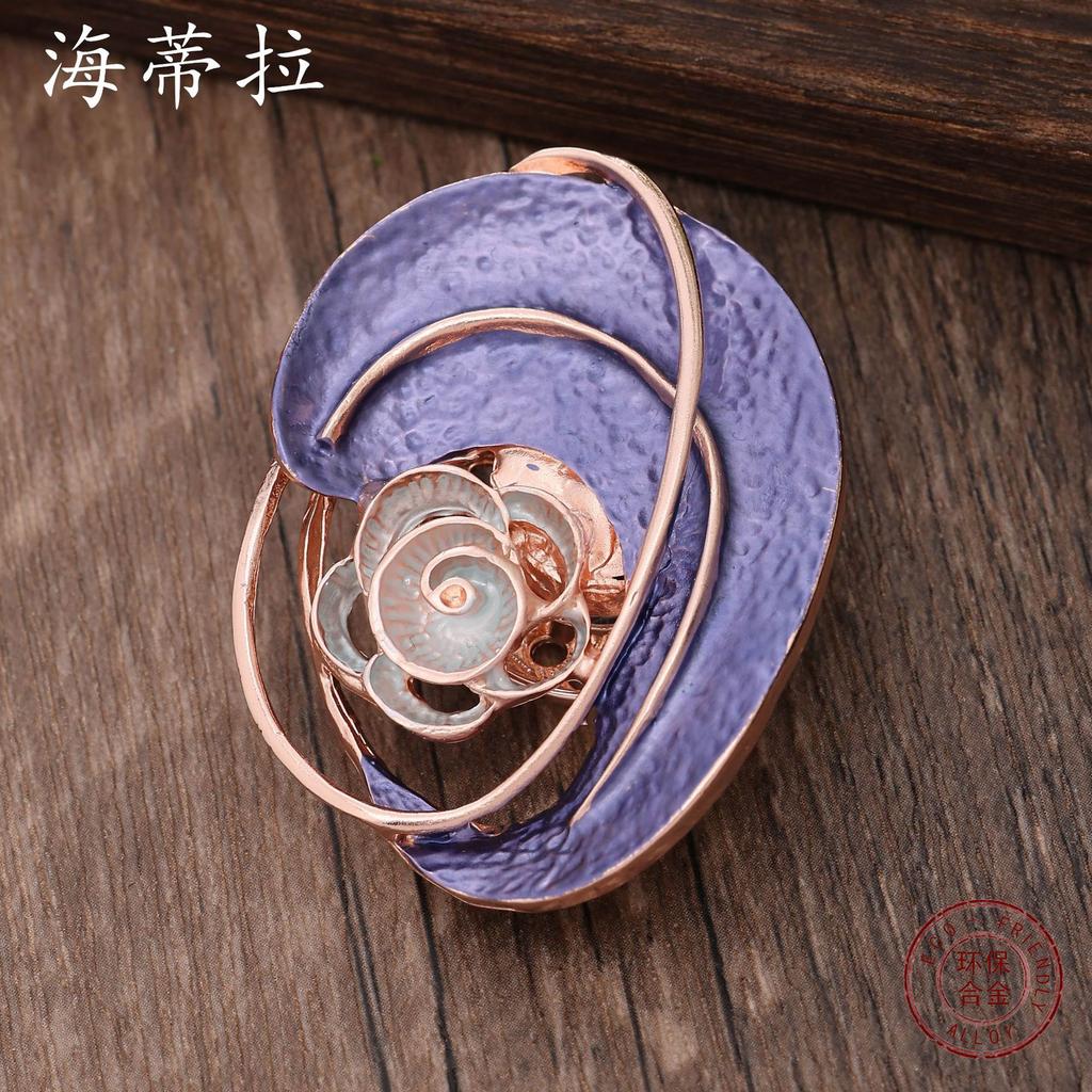 Новый цвет Масло Вечный цветок Эмаль Цвет Брошь, Праздник, Банкет Дамская Многофункциональная Универсальная Брошь