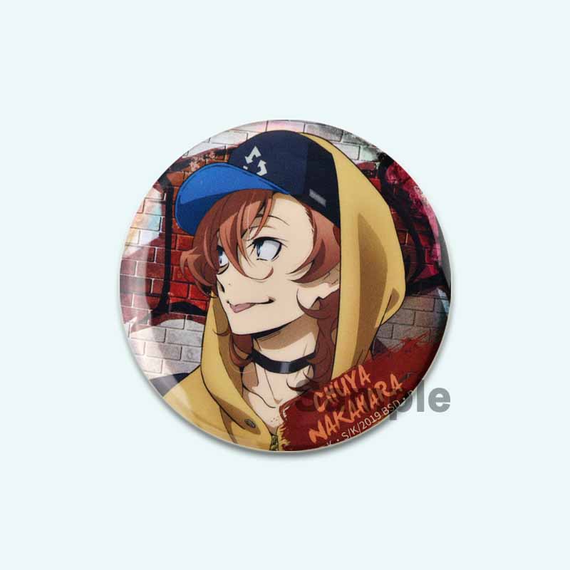 32/44/58mm Anime Bungo Stray Dogs Pins Dazai Osamu Cartoon Badge Armed Detective Agency Handmade Brooches Breastpin for Backpack Clothes