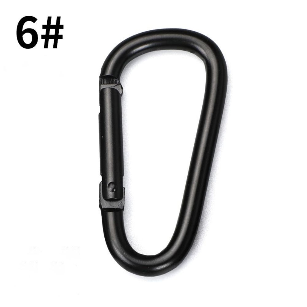 5pcs Aluminum Zinc Zinc Alloy D Type Carabiner Electrophoresis Outdoor Sports Buckle Fishing